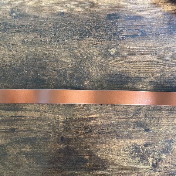 Halogen Women's Genuine Leather Belt Brown & Tan Gold Circle Buckle Size S - Picture 10 of 11